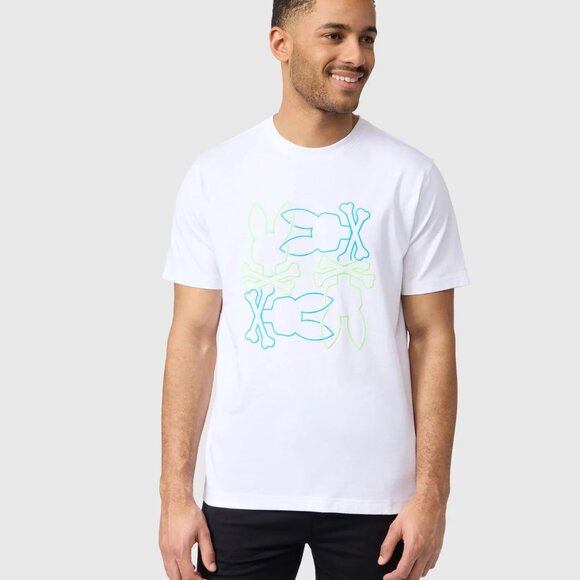 Psycho Bunny Other - Psycho Bunny Rodman T-Shirt Men's Graphic Print Short Sleeve Size 5 Large White